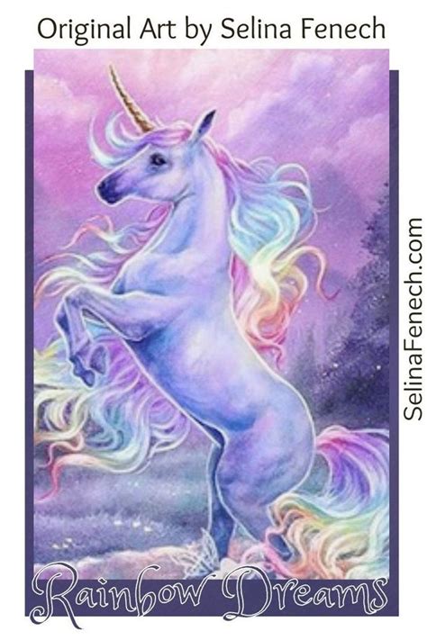 Rainbow Dreams ♦ Selina Fenech Fantasy Art ♦ Powerful Unicorn Oil Painting Unicorn Pictures