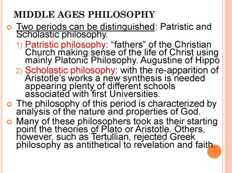 Middle Ages Philosophy Online Presentation