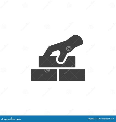 Bricklaying Service Vector Icon Stock Vector Illustration Of Glyph