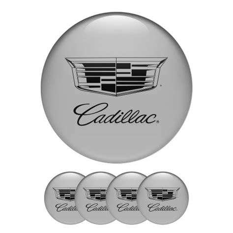 Cadillac Silicone Stickers Wheel Center Cap Black Wheel Emblems