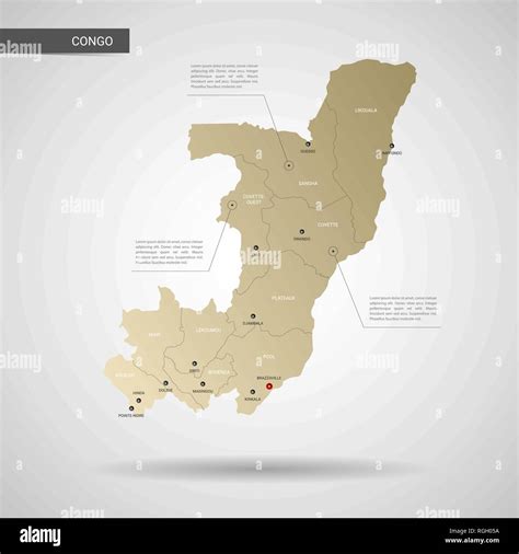 Vector Estilizados Congo Mapa Infograf A D Oro Ilustraci N Mapa Con