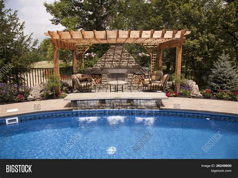 Luxury Backyard Pool Image & Photo (Free Trial) | Bigstock