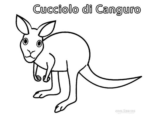 Canguro Da Colorare Disegni Per Bambini Da Stampare