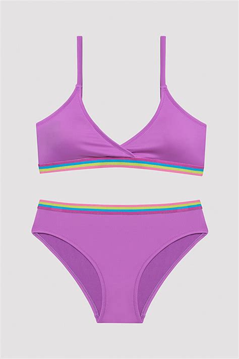 Teen Energy Triangle Bikini Set Plpfenwg Iy Pr Purple Penti