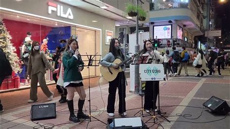 The Christmas Song City Echo 4k影片 Busking Hong Kong 香港旺角 鼓油街 街頭表演