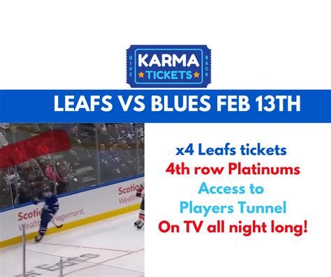 4 Tickets Maple Leafs vs Blues at the Scotiabank Arena - Razilia