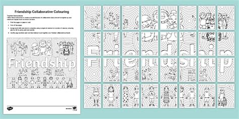 New Friendship Collaborative Colouring Activity