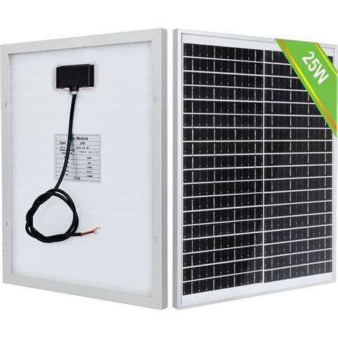 Eco Worthy Panneau Solaire Monocristallin W V Ip Panneau Solaire