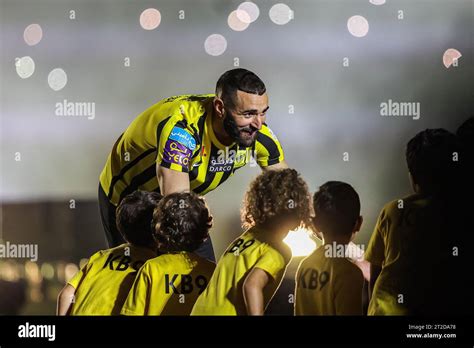 File photo - French football player Karim Benzema is presented to Al ...