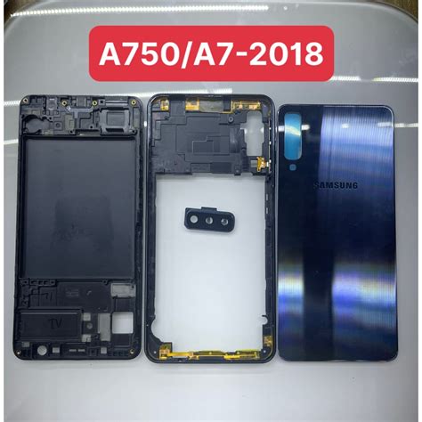 bộ vỏ khung xương kính lưng điện thoại samsung A750 A7 2018 có kèm