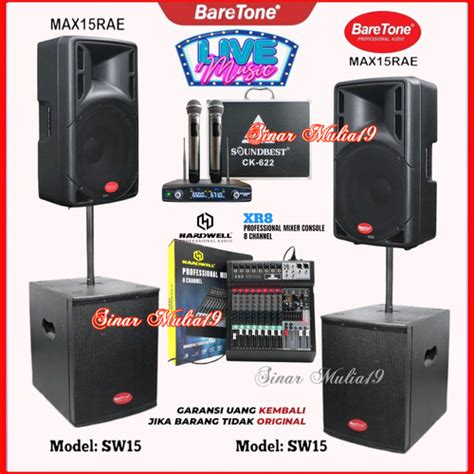 Jual PAKET SOUND SYSTEM OUTDOOR BARETONE MAX15RAE 2 SUBWOOFER BARETONE