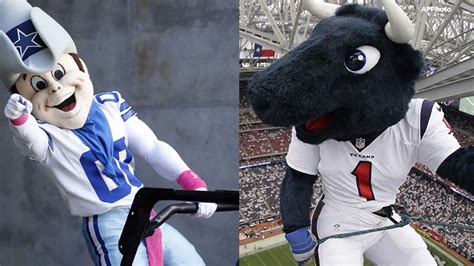 Why can't we be friends? Cowboys mascot blocks Texans' Toro on Twitter ...