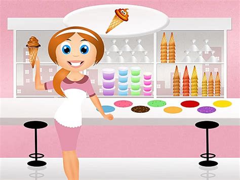 Ice Cream Shop Illustration Drink Ice Ice Cream Illustration Png