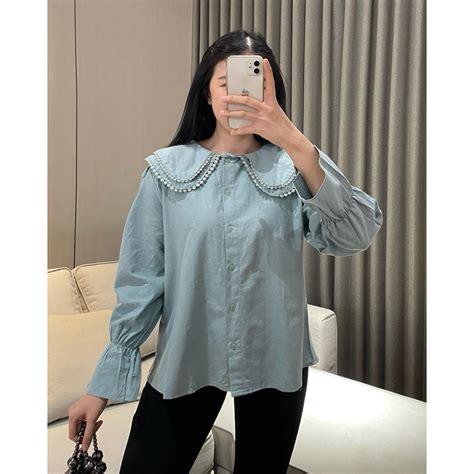 Jual Eska Clothing 9 WARNA BARU Lily Blouse Shirt Kemeja Wanita