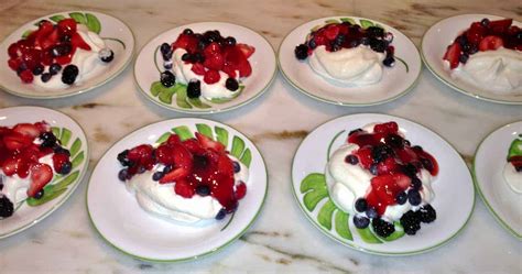 Ina Garten And Martha Stewarts Individual Mixed Berry Pavlovas