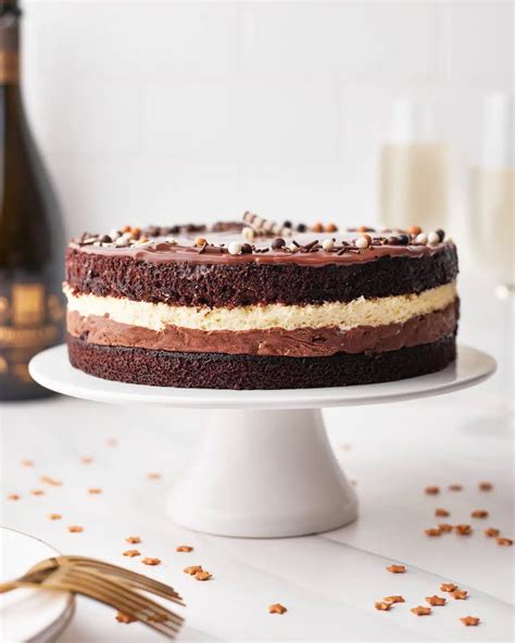 Tuxedo Cake Triple Chocolate Mousse Cake