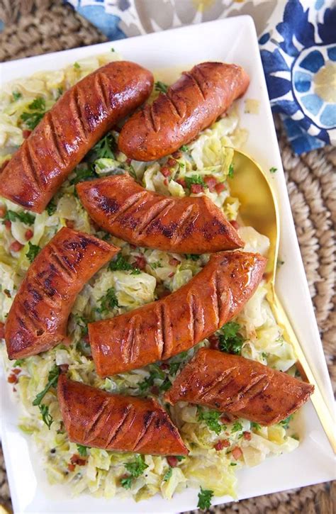 Super Easy Fried Kielbasa And Cabbage Recipe Is On The Table In 10 Minutes Quick Simple And