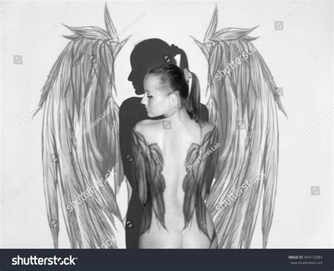 Nude Woman Angel Wings Stock Photo Shutterstock