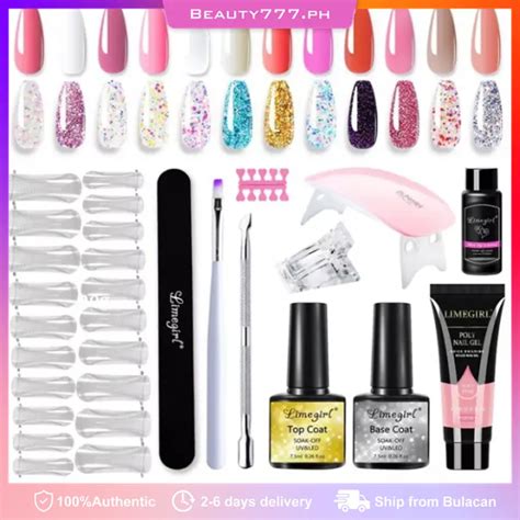 Limegirl Pcs Set Poly Nail Gel Set Poly Uv Gel Clear Pink Acrylic