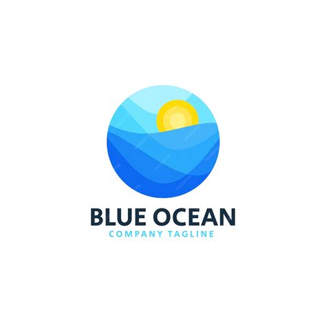 Premium Vector | Blue ocean logo