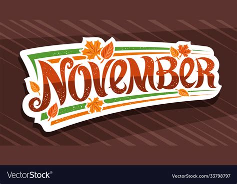 Banner for november Royalty Free Vector Image - VectorStock