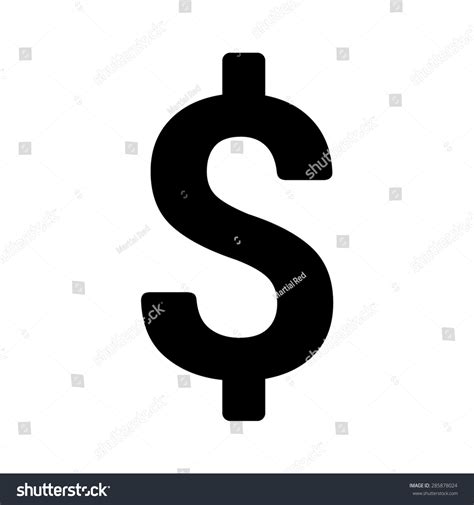 American Dollar Currency Dollar Symbol Flat Stock Vector (Royalty Free ...