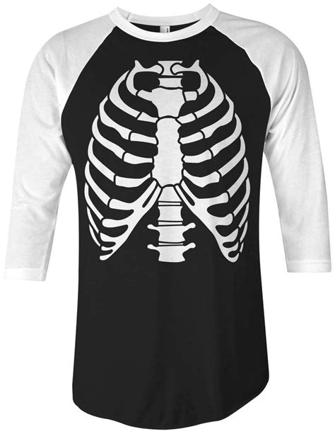 Skeleton Rib Cage Halloween Costume Unisex Adult Raglan Etsy