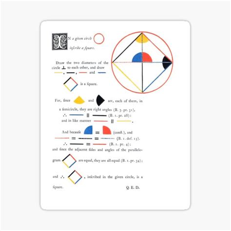 Euclids Elements Book Sticker For Sale By Matrixfree Redbubble