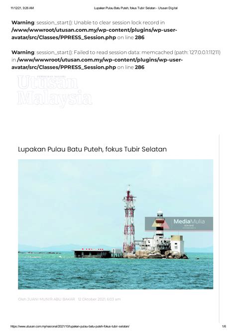 Pdf Lupakan Pulau Batu Puteh Fokus Tubir Selatan