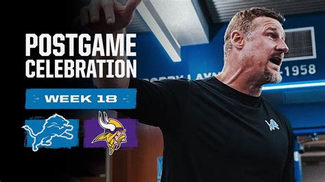 Vikings At Lions Postgame Locker Room Celebration Youtube