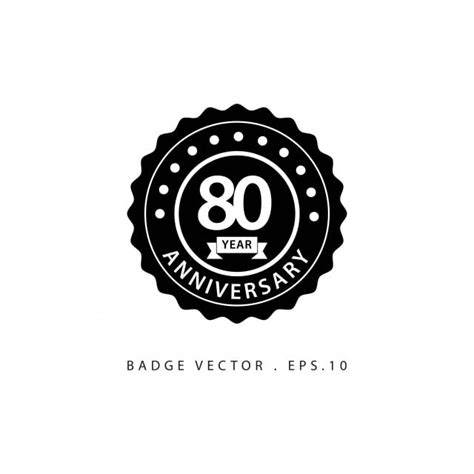 80 Year Anniversary Vector Template Design Illustration Anniversary