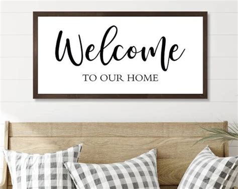 Welcome Sign Welcome To Our Home Sign Custom Wood Welcome Sign