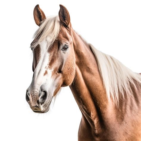 Um Cavalo Marrom Uma Crina Branca E Uma Mancha Branca No Focinho