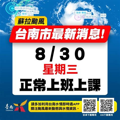 開學日遇蘇拉颱風搗亂？ 台南明天正常上班上課 生活 中時