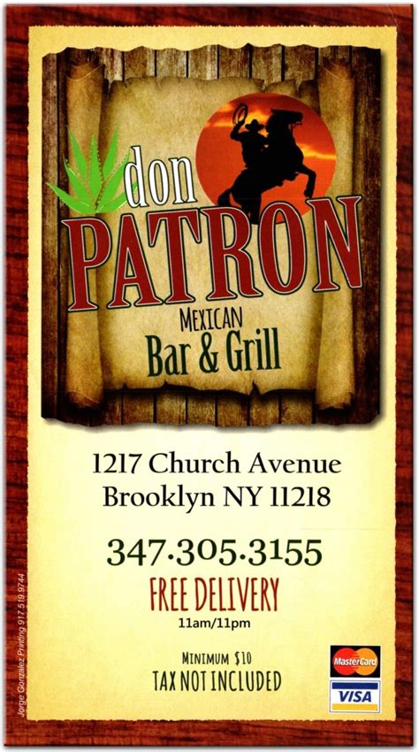 Don Patron Restaurant In Brooklyn Menus Photos