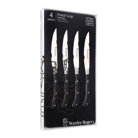 Pistol Grip Artisan Steak Knives 4 Piece Set Stanley Rogers