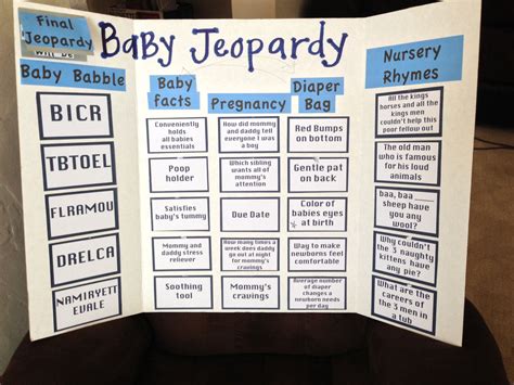 Baby Jeopardy Template