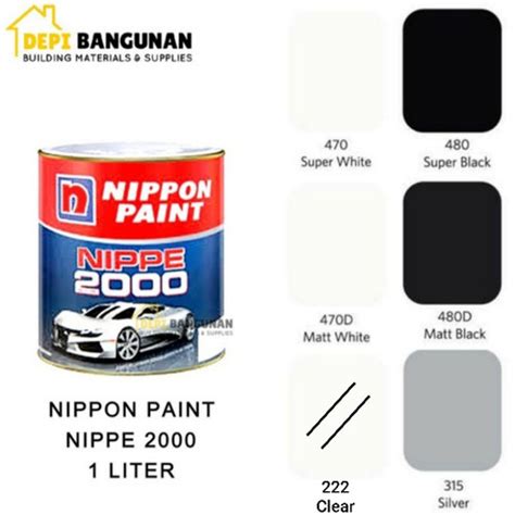 Jual Nippon Paint Nippe 2000 1 Liter Warna Cat Minyak Kayu Besi Mobil