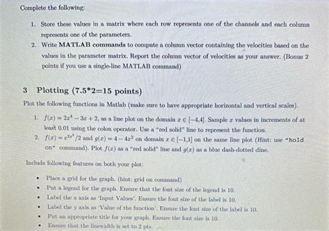 Solved Use Colon Notation To Create Vectors Identical To The Chegg