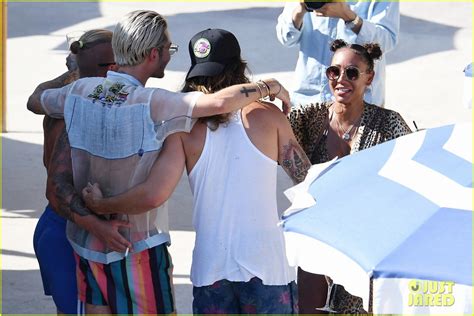 Mel B Rocks Leopard Print Bikini At Heidi Klum Tom Kaulitz S Wedding