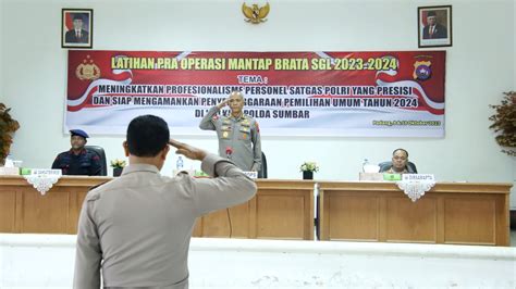 Infopublik Polda Sumbar Gelar Latihan Pra Ops Mantap Brata Singgalang