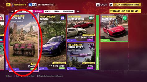 Treasure Hunt Forza Horizon Lucky Skills Treasure Location