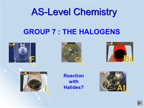 Group 7: The Halogens - Reactions with Halides - AS PowerPoint ...