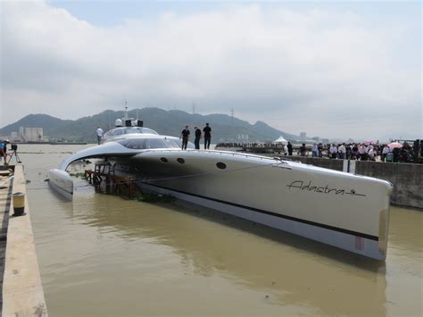 Fuel Efficient 15 Million Luxury Trimaran Adastra Finally Taken To The