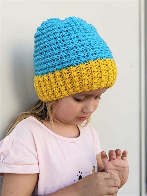 Two-Color Crochet Toddler Beanie Free Pattern - Crochet Bits