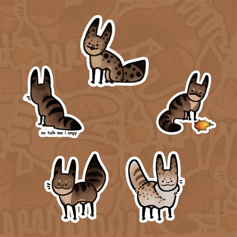 Loth Cat Sticker Pack - Etsy