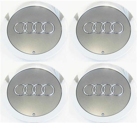 Pcs Mm Audi E A Gray Wheel Center Caps Hubcaps Rim Hub Caps