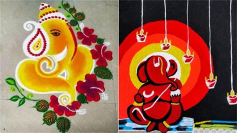 Rangoli Designs For Ganesh Chaturthi Beautiful And Colourful