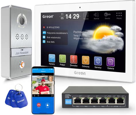 Wideodomofonip Android Wifi Tel Natynk Alarm Cctv