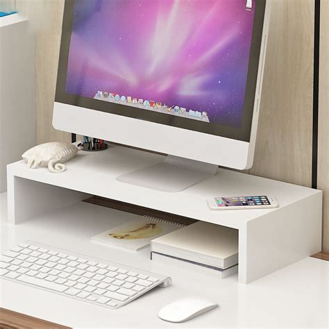 Monitor Stand Riser Ergonomic Computer Monitor Riser Stand Extra Storage Space Desktop Notebook ...